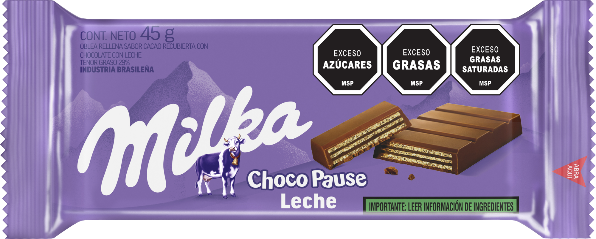 Milka Choco Pause Leche 45g - Nerilan Uruguay